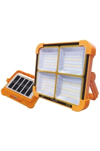 200 Watt Şarjlı Solar Projektör - 4 Renk Fonksiyonlu (Beyaz + Gün Işığı + Ilık Beyaz